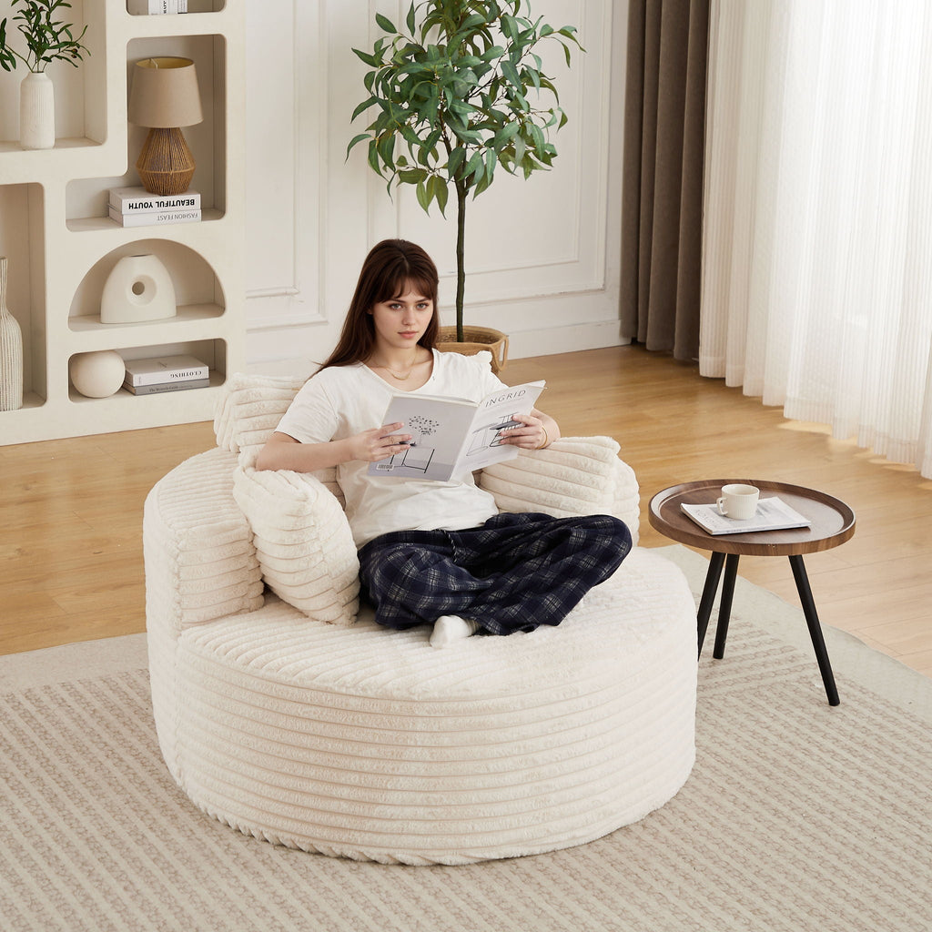 Modern Single Sofa With Backrest Pillow