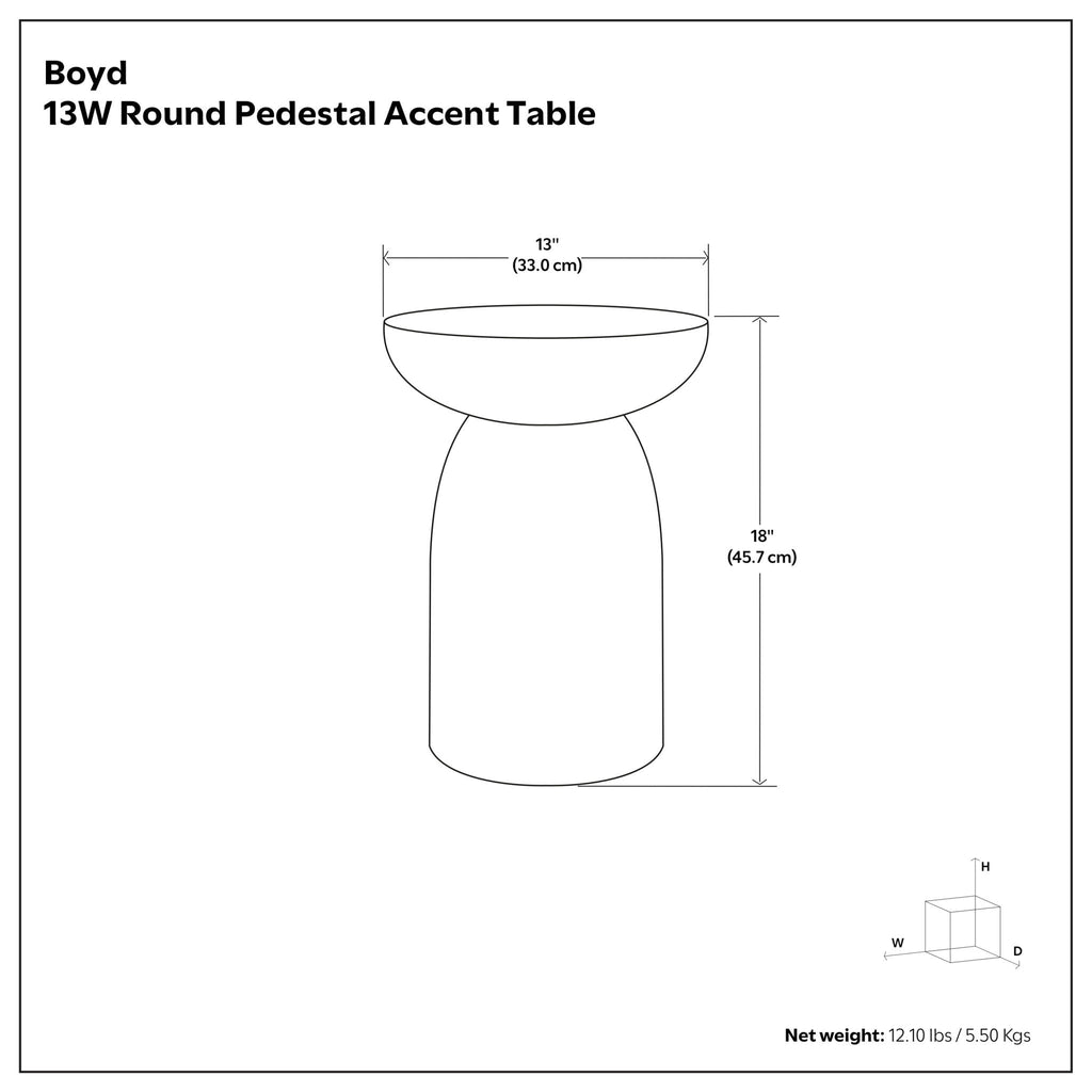 Boyd - Ribbed Accent Table - Black