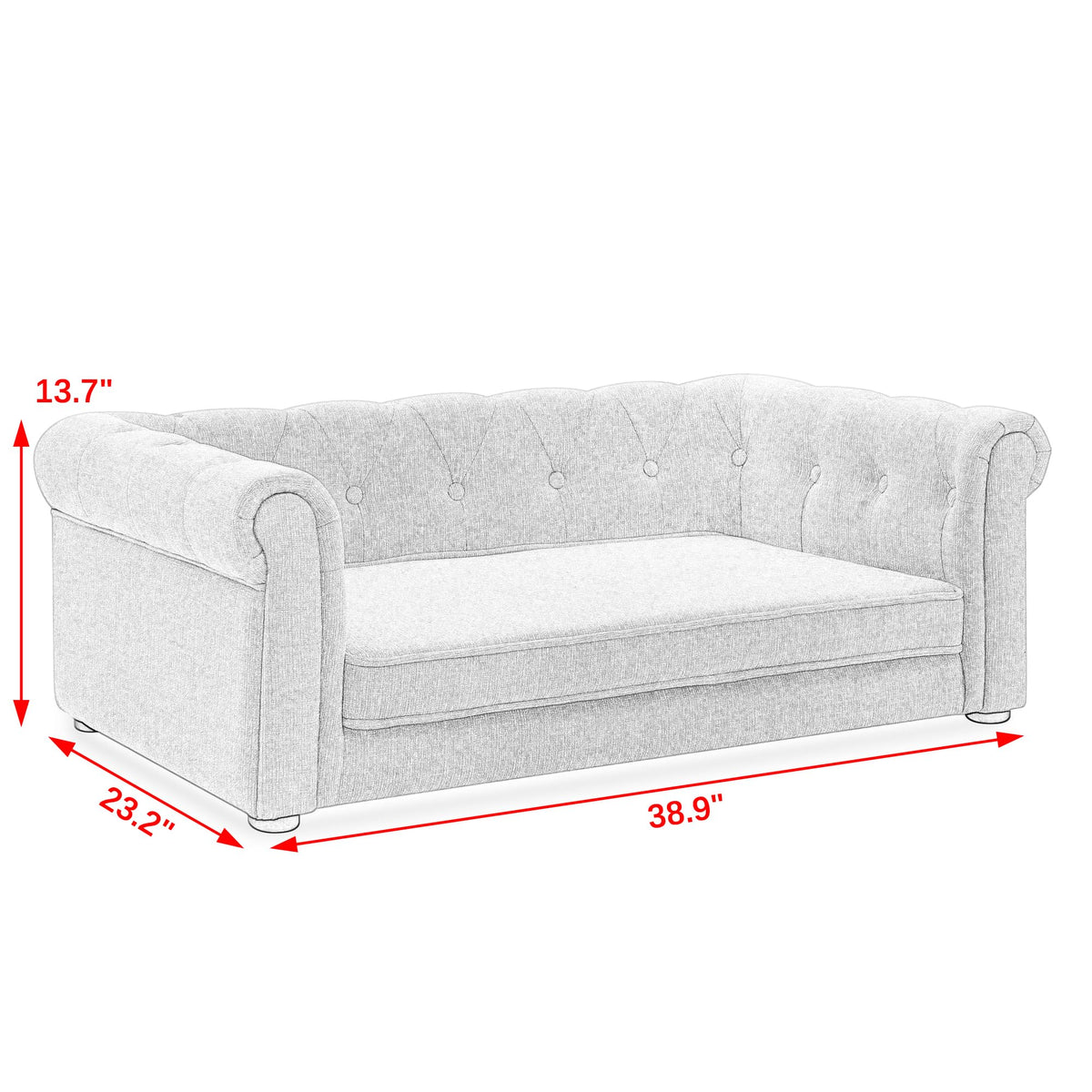 Elegant Rectangle Pet Bed for Medium and Large Dogs