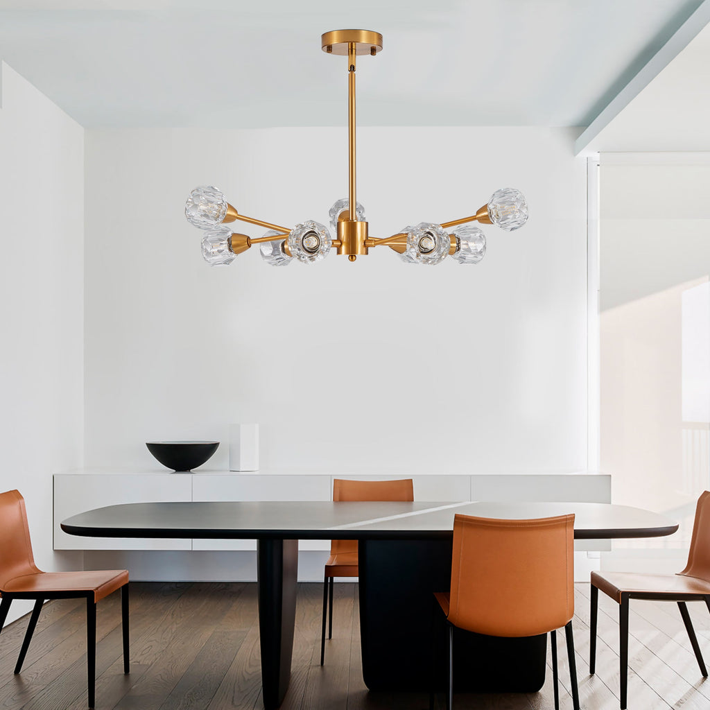 Modern Chandeliers, 9 Lights Golden Chandelier