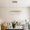 Chandeliers, Rectangular Crystal Chandelier Adjustable