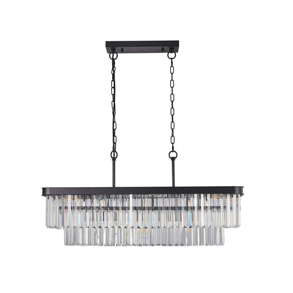 Chandeliers, Rectangular Crystal Chandelier Adjustable