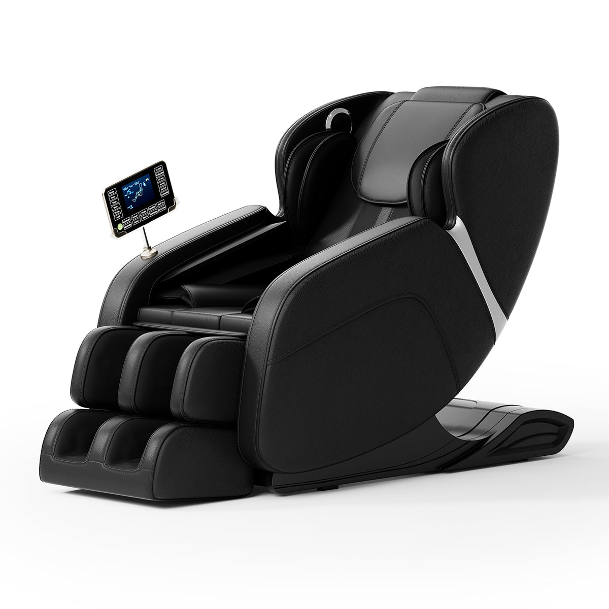 Full body deep tissue massage chair, foot massage, 8 fixed massage rollers, touch screen