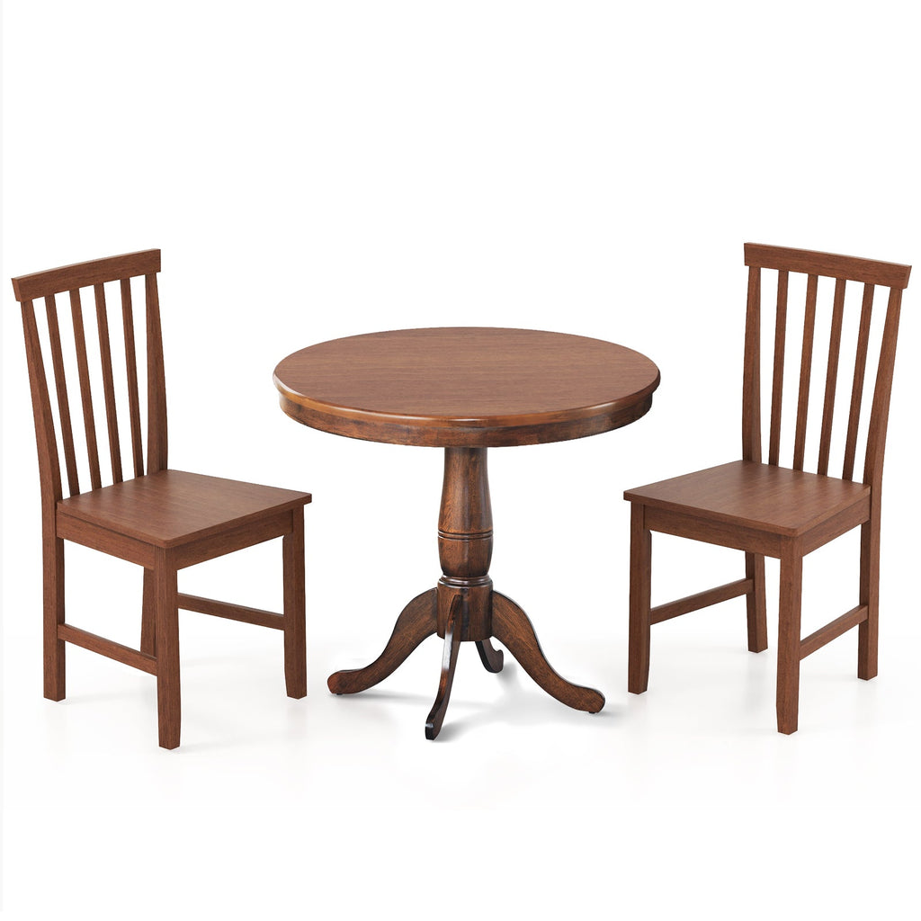 3 Pieces Wooden Dining Table and Chair Set
