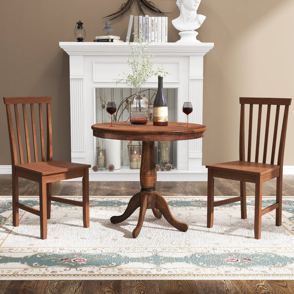 3 Pieces Wooden Dining Table and Chair Set