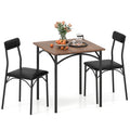 3-Piece Dining Table Set with 2 Chairs