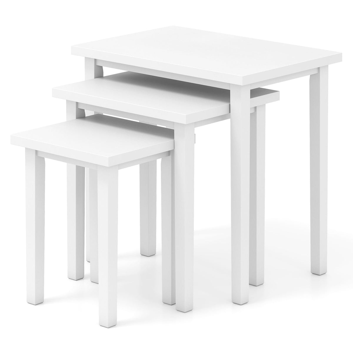 3-Piece Nested Farmhouse Rectangle Side Table Set