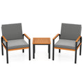 3 Piece Patio Furniture Set Outdoor Conversation Set with Coffee Table