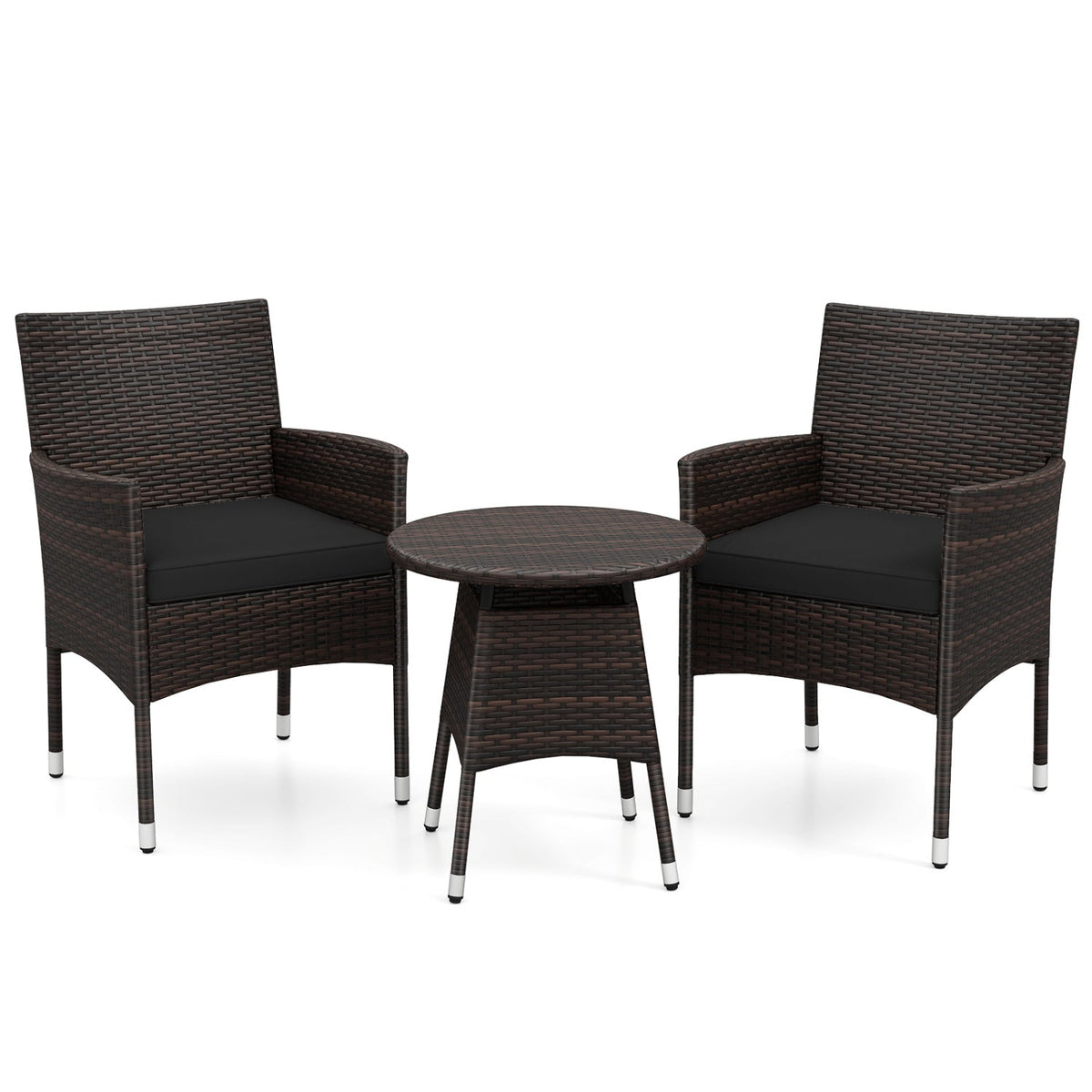 3 Piece Patio Furniture Set Outside Bistro Set for Porch