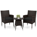 3 Piece Patio Furniture Set Outside Bistro Set for Porch