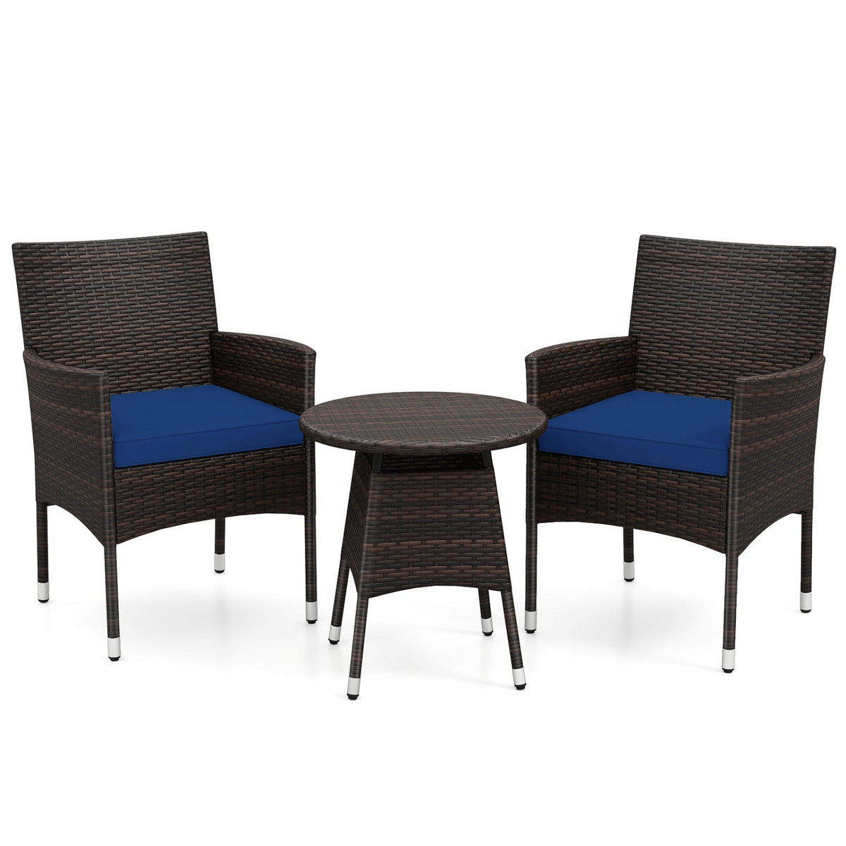 3 Piece Patio Furniture Set Outside Bistro Set for Porch