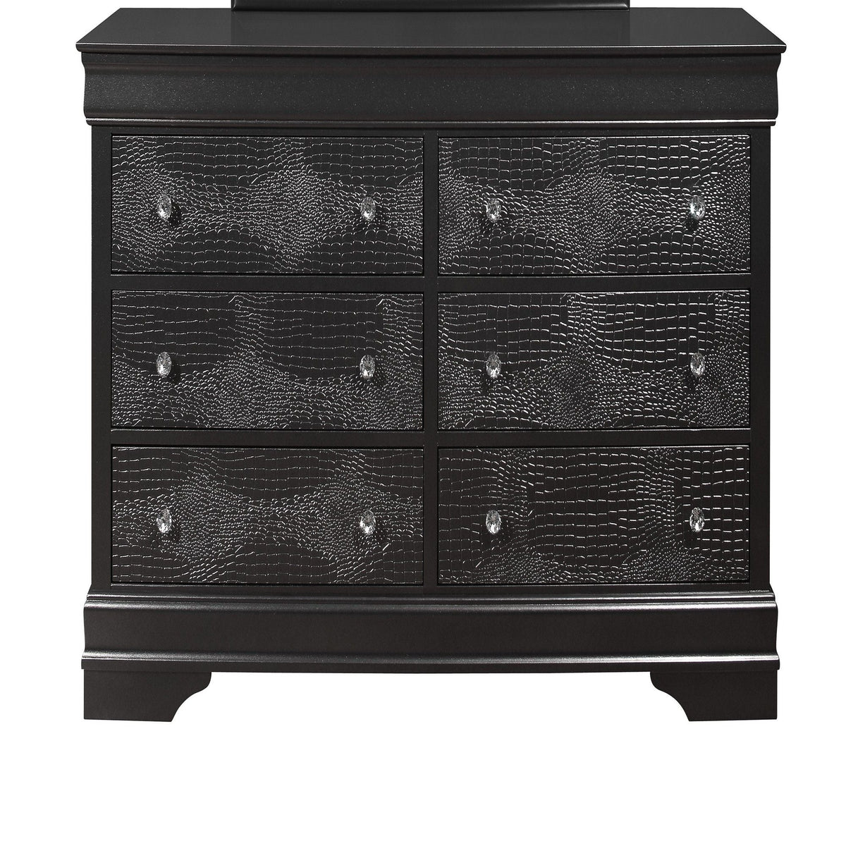 5 Pieces Bedroom Set With Crystal Tufted Headboard with LED Lighting