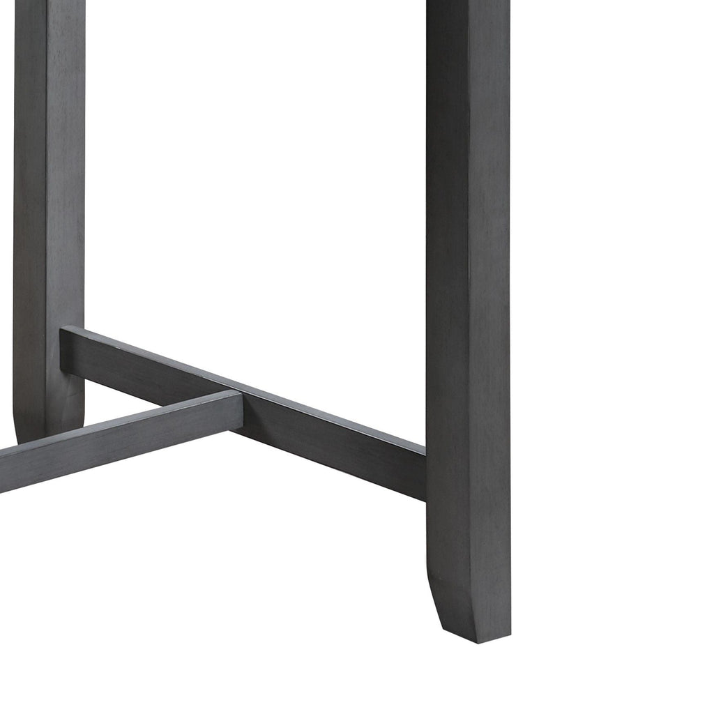 3 Piece Counter Height Dining Table With Shelves And 2 Chairs