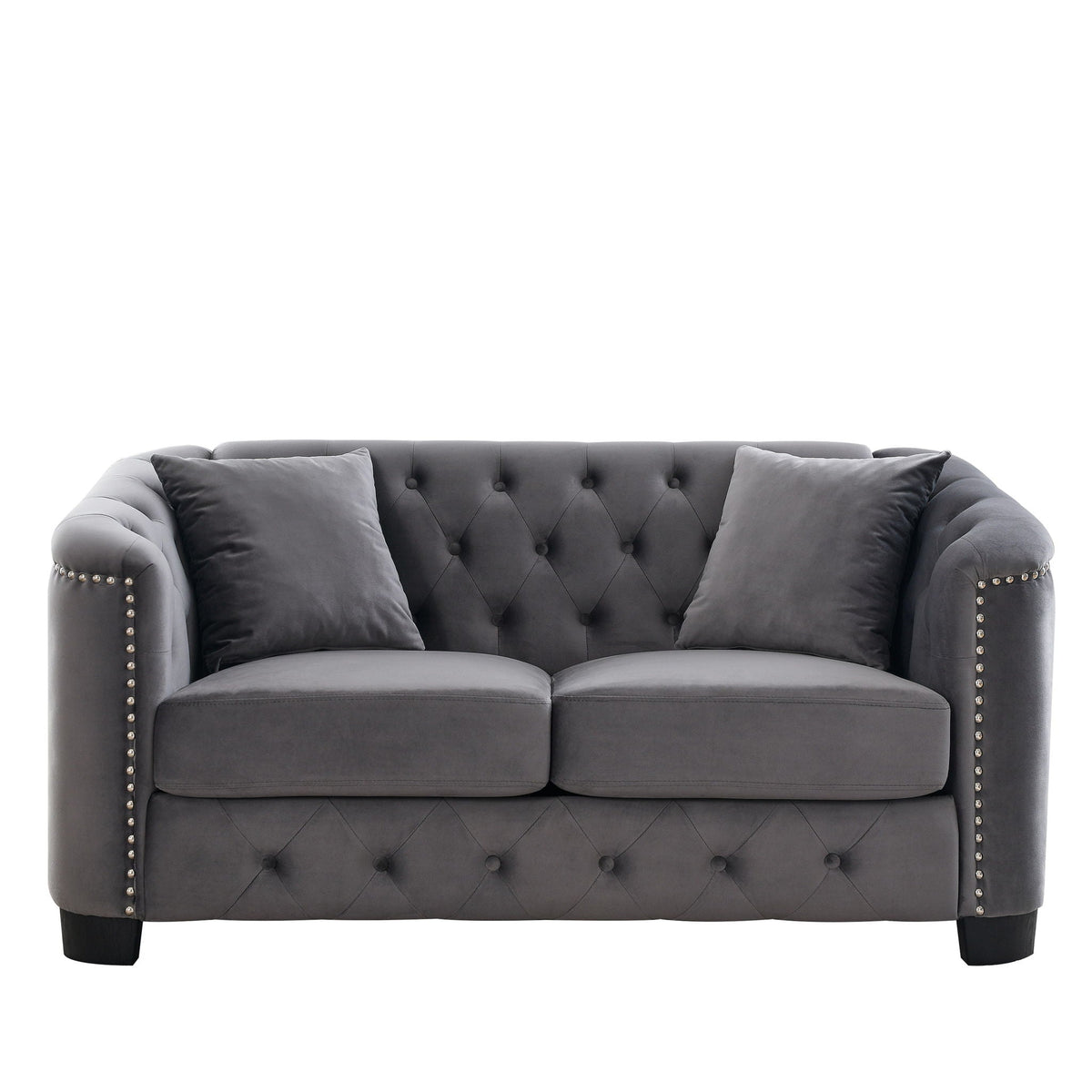 Modern Chesterfield Sofa With Tufted Backrest