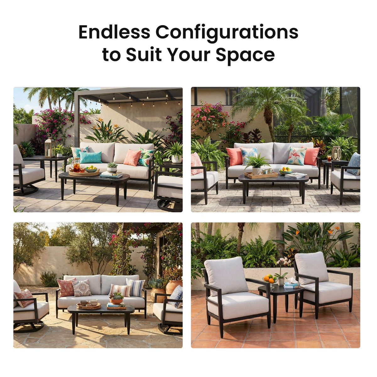 3 PC Outdoor Aluminum Patio Furniture Set