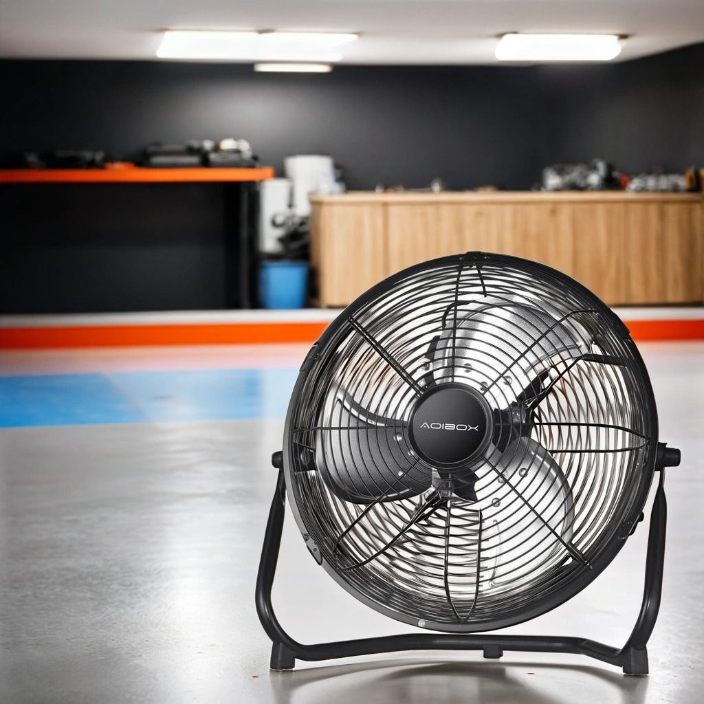 3 Speed High Velocity Heavy Duty Metal Floor Fan With Tilting Head