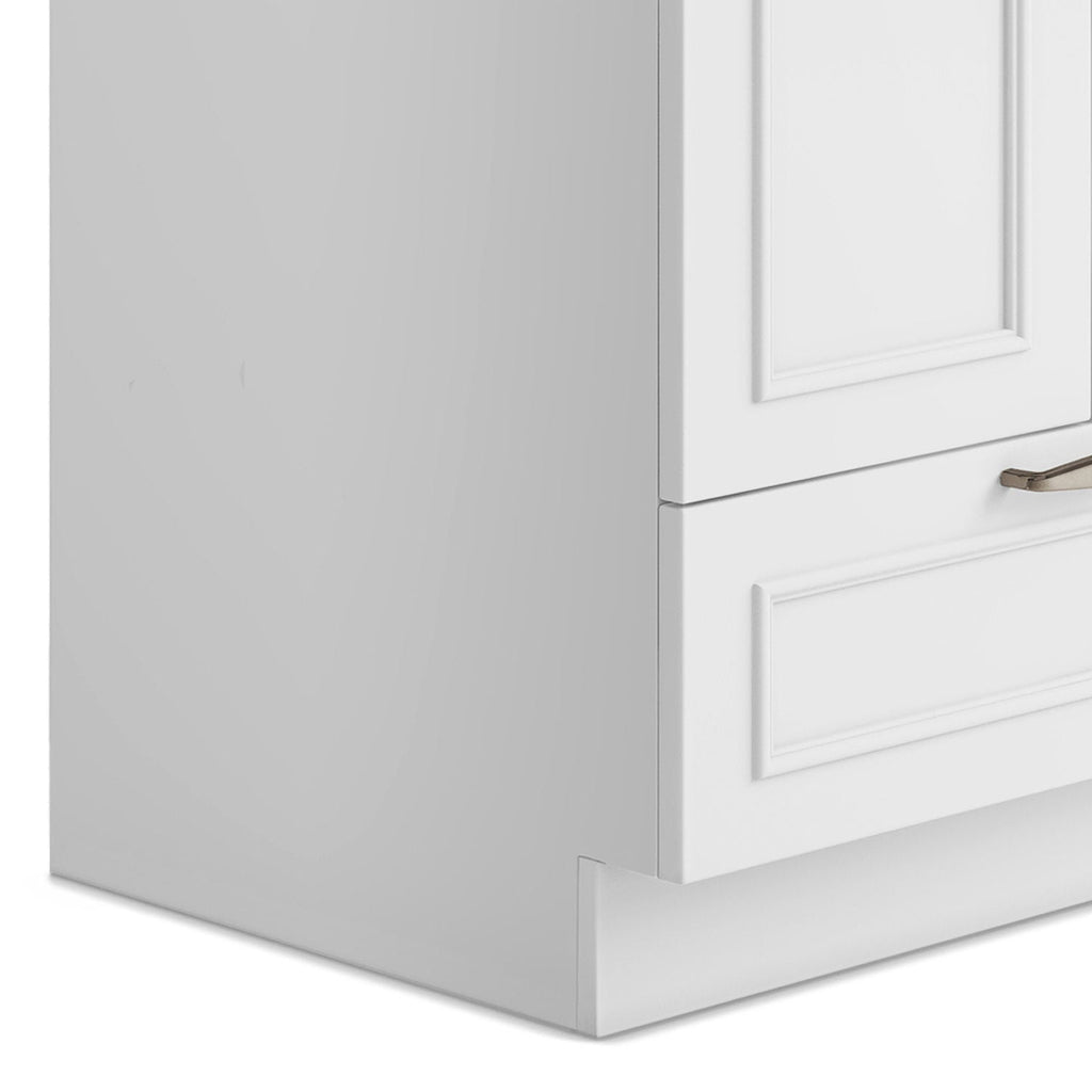 Laundry Cabinet With Faucet And Sink - White