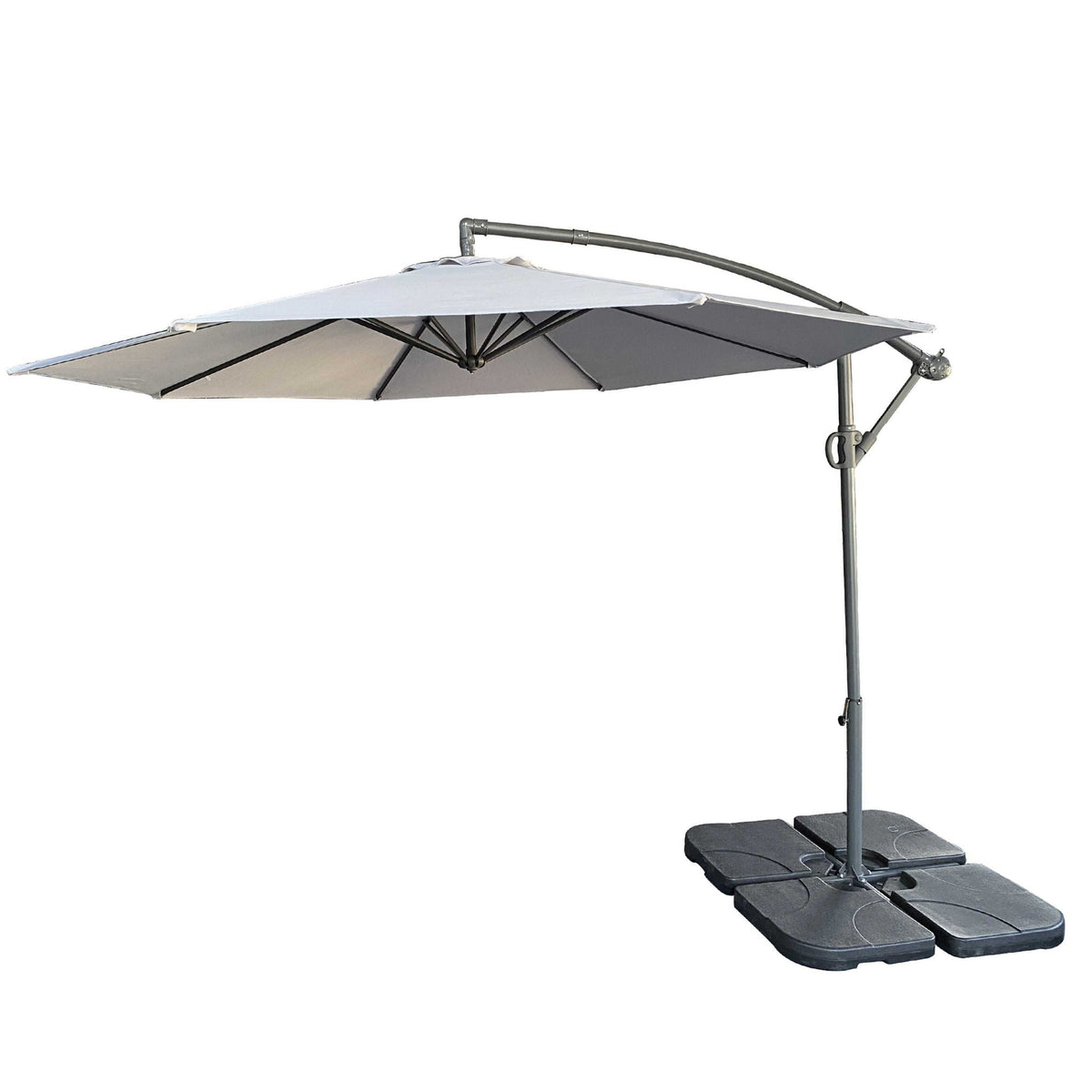 10 Ft Offset Cantilever Umbrella With Crank And Tilt Adjustment For Deck