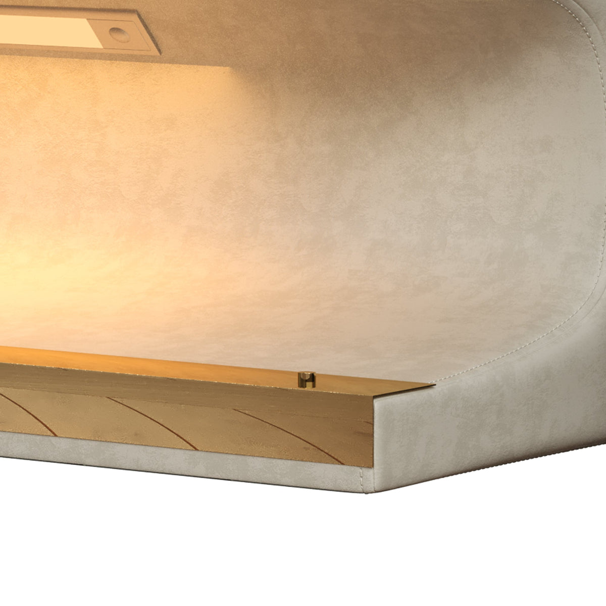 Bench Leather Upholstered Ottoman with LED sensor light for end of bed