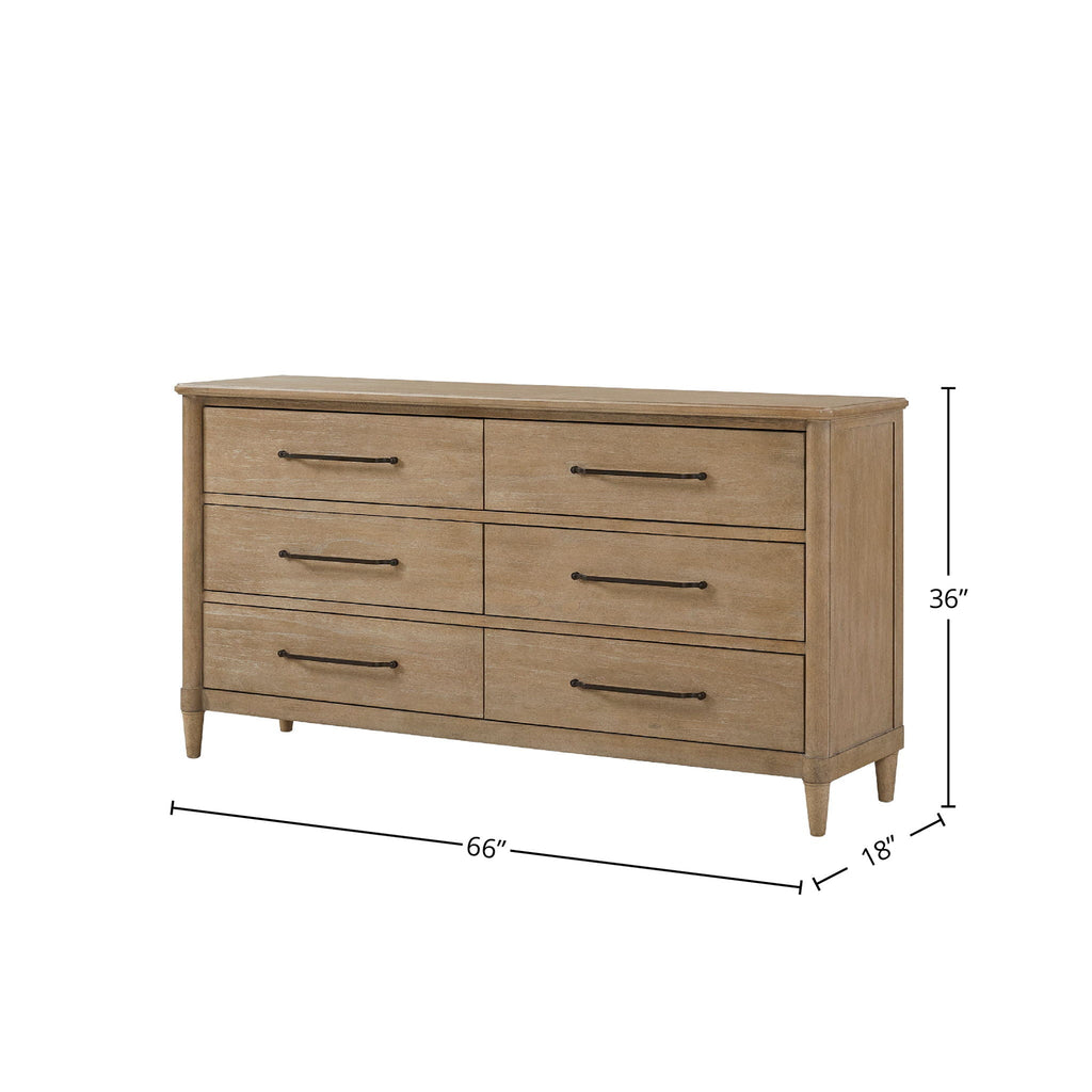 Panel Bedroom Set With 3 Drawer Nightstand, Casual Dresser, Cane Mirror