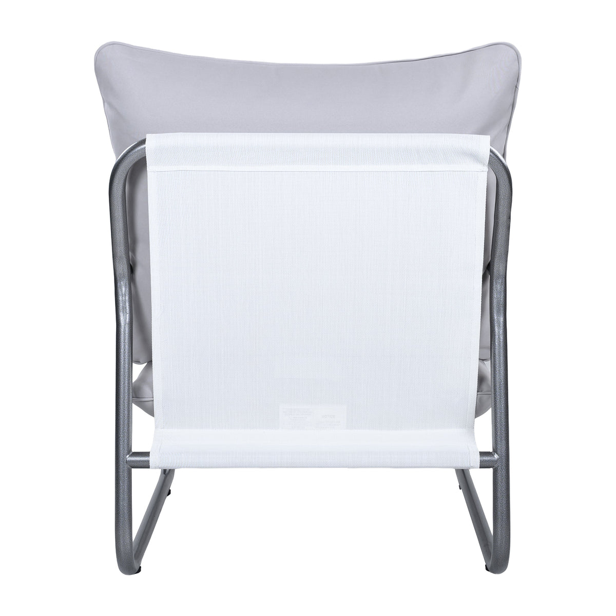 Outdoor Aluminum Frame Patio Armchair with Water Resistant Cushion - Light Gray