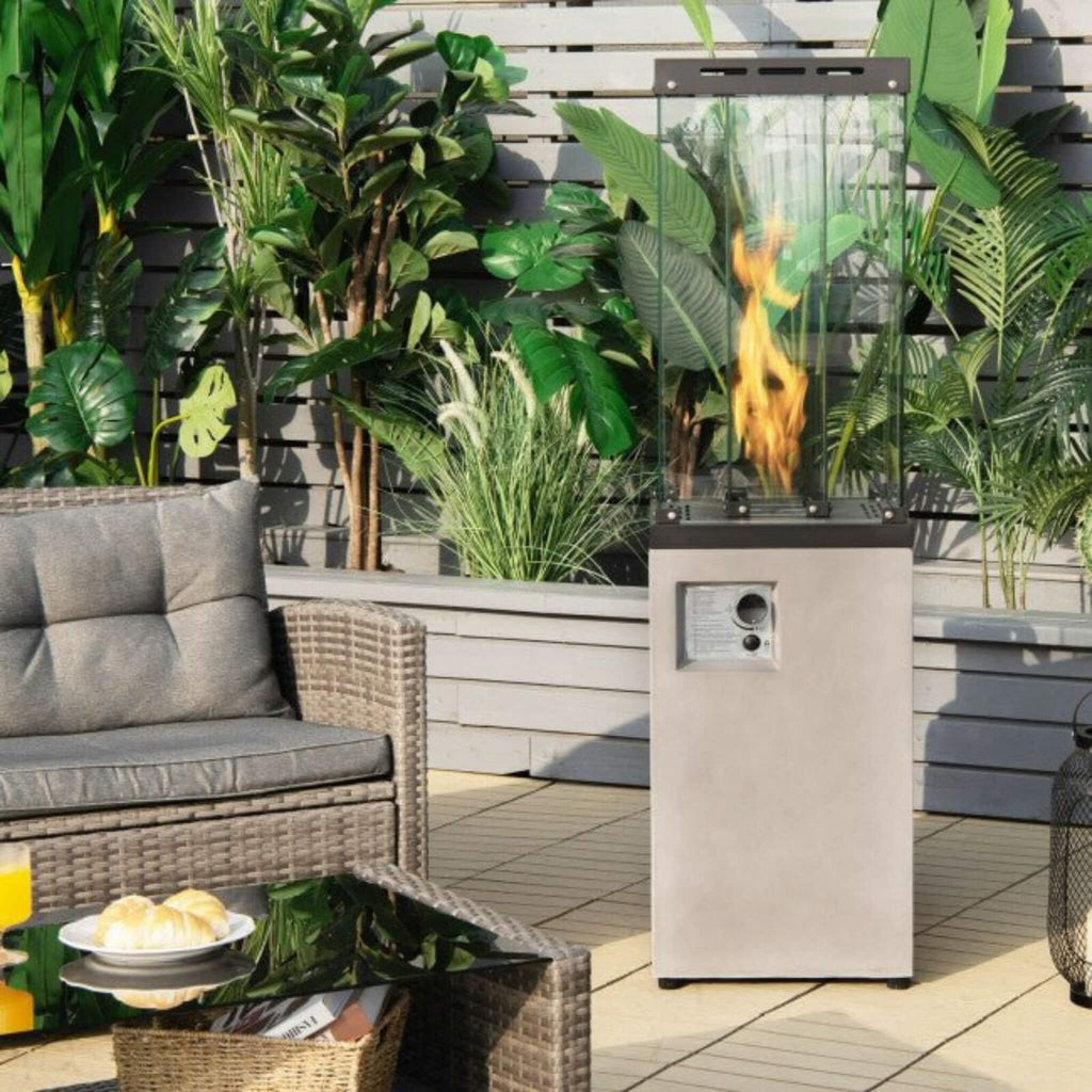 41K BTU Outdoor Propane Gas Patio Heater W/ Lockable Wheels