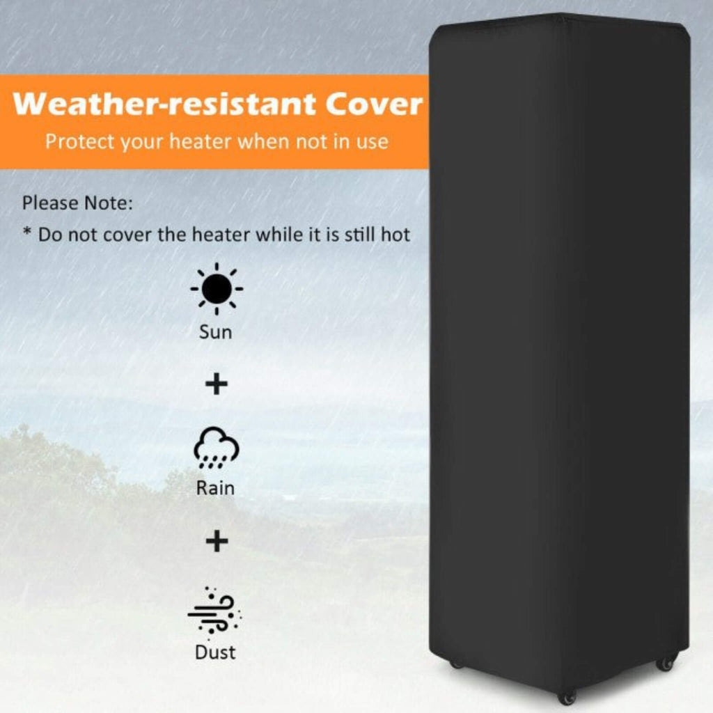 41K BTU Outdoor Propane Gas Patio Heater W/ Lockable Wheels