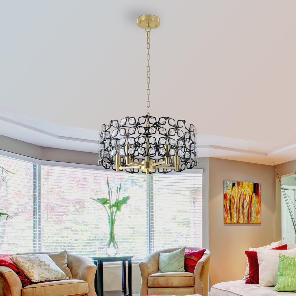 Modern Crystal Chandelier for Living-Room Round Cristal Lamp