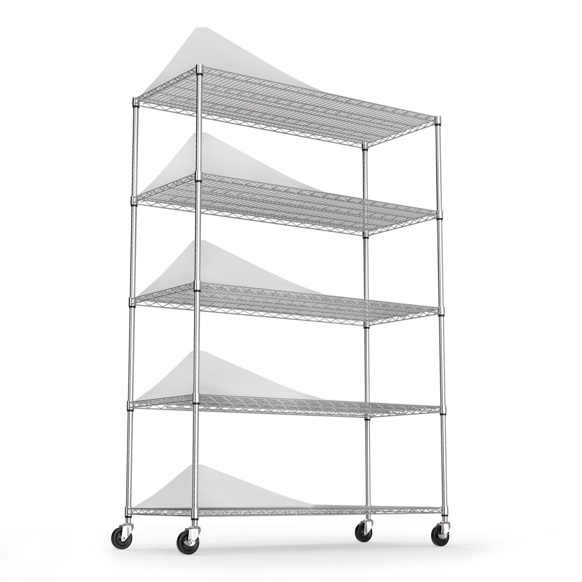 5 Tier 6000lbs Heavy Duty Adjustable Storage Rack Metal Shelf Wire