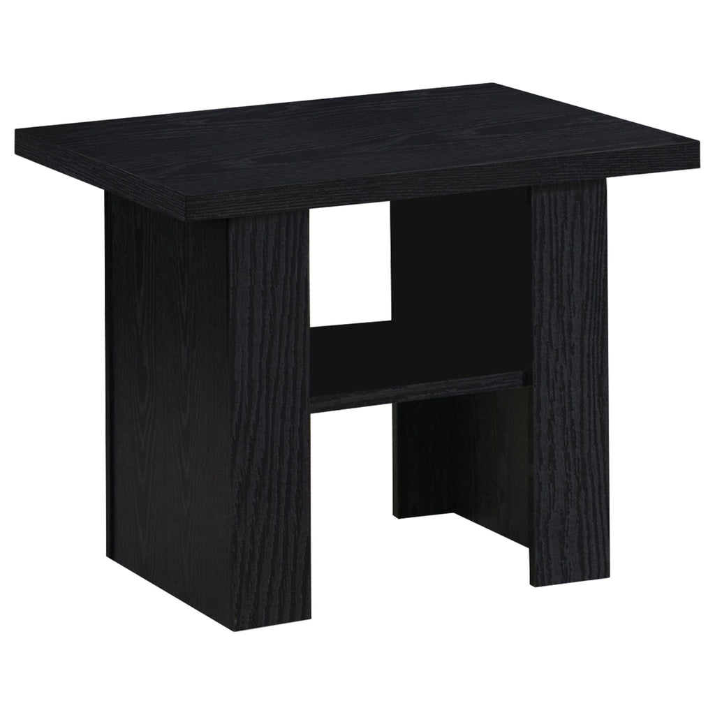 3-piece Engineered Wood Coffee Table Set Black