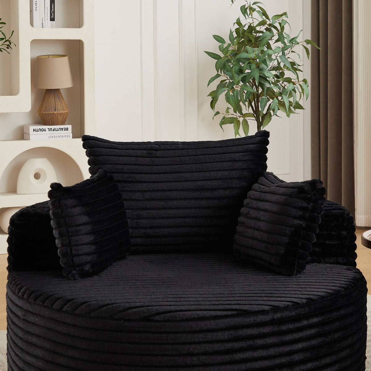 Modern Single Sofa With Backrest Pillow