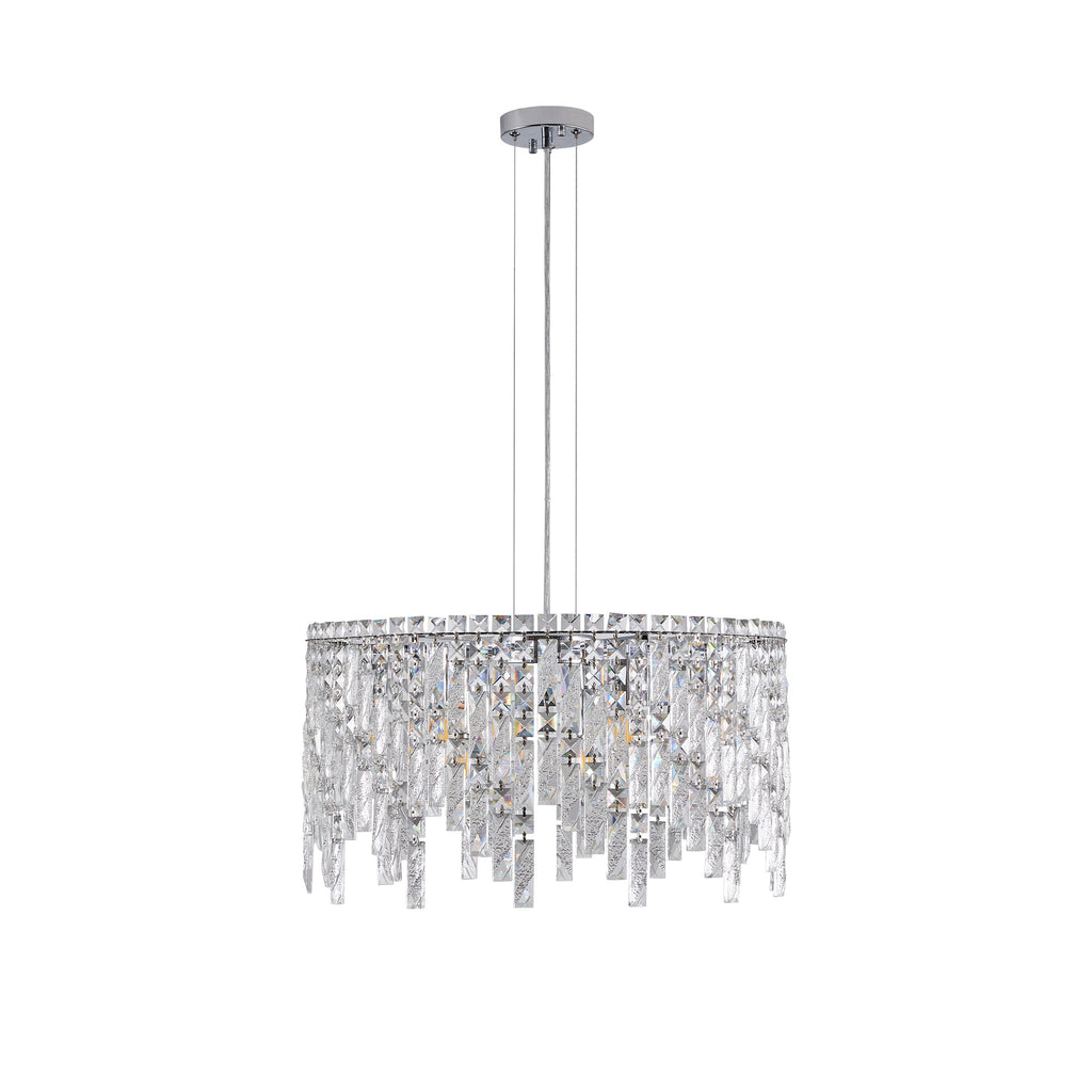 Deluxe round silver crystal chandelier