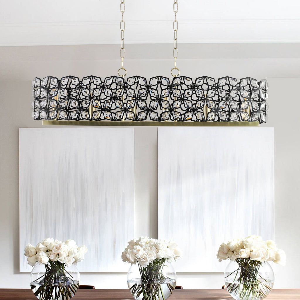 Modern Champagne Gold Oval Crystal ceiling chandelier