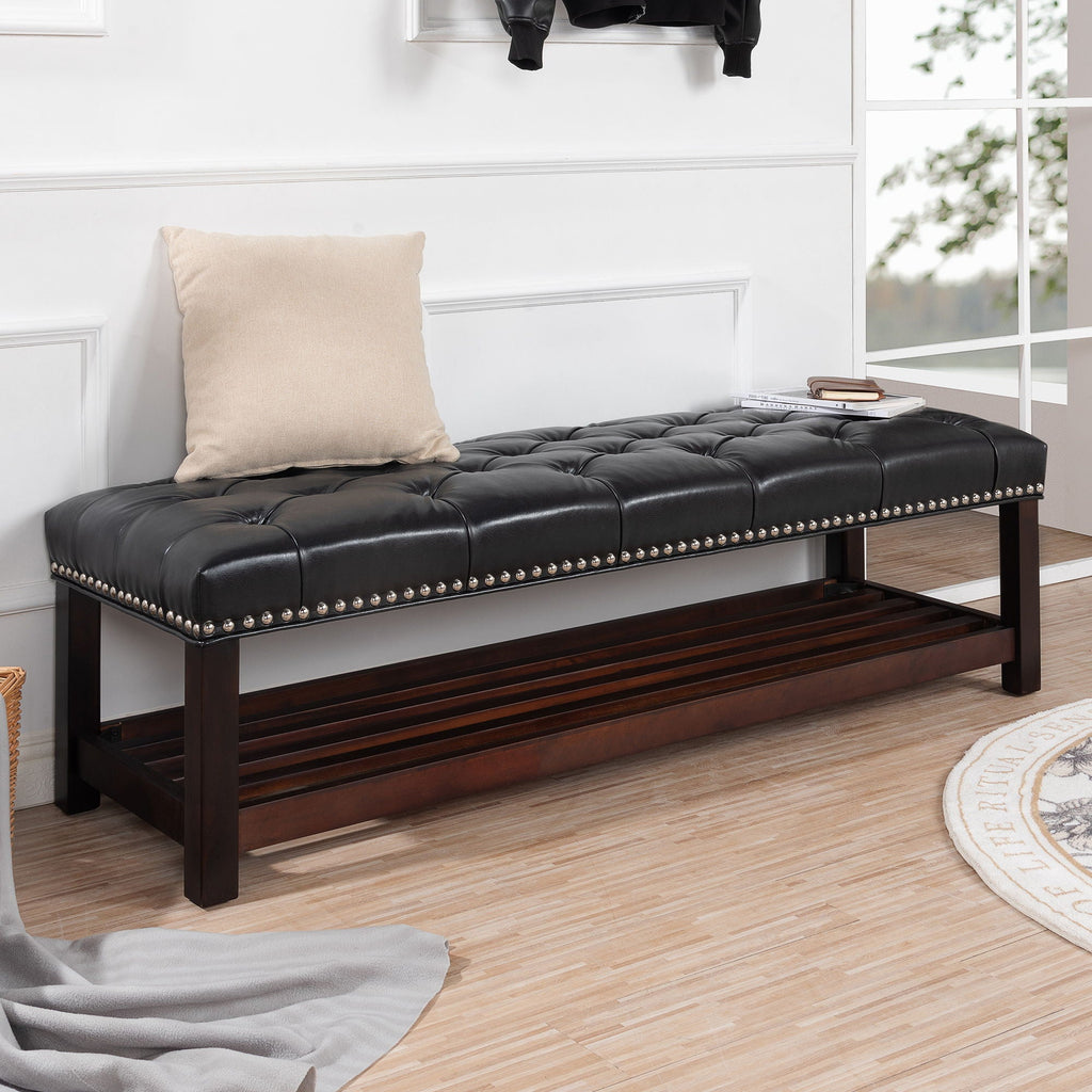 End Of Bed Bench Tufted Upholstered