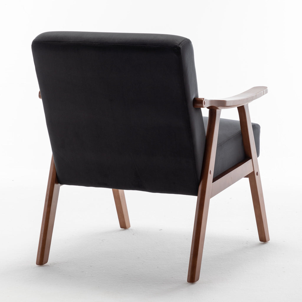 Mid Century Modern Accent Chair With Solid Wood Frame