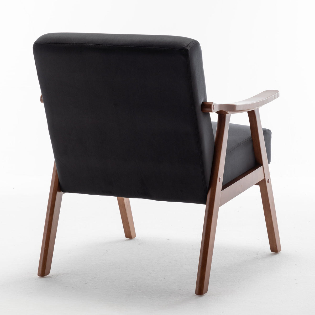 Mid Century Modern Accent Chair With Solid Wood Frame