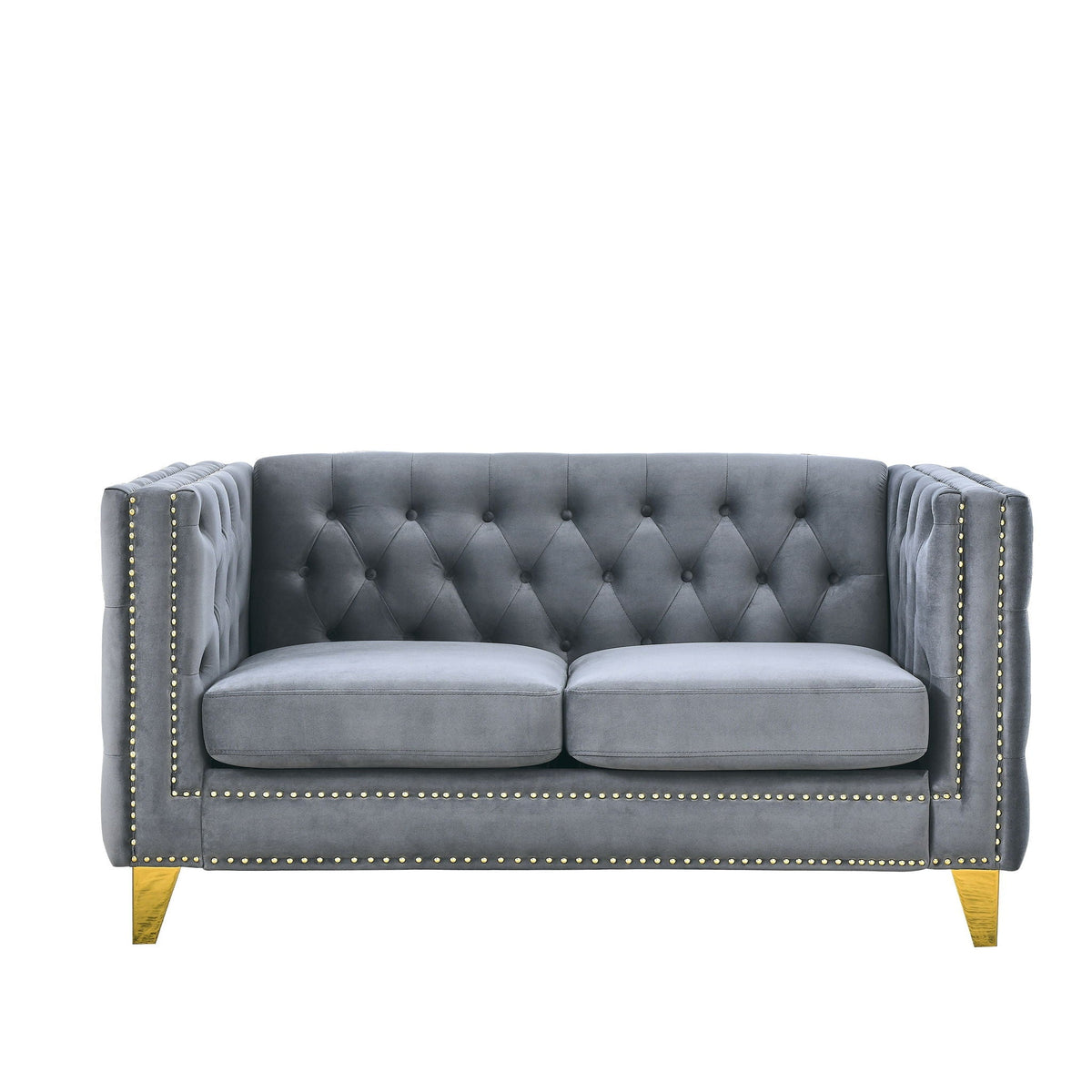 Upholstered Couch Sofa With Button Tufting