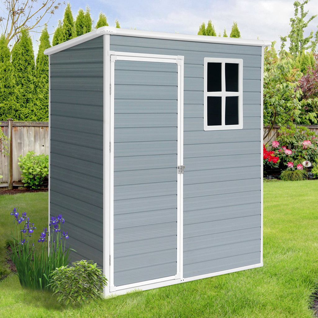 5x3ft Resin Outdoor Storage Shed Kit-Perfect to Store Patio Furniture