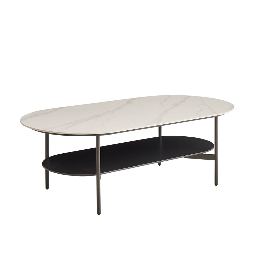 Contemporary Coffee Table Sintered Stone Surface With Ceramic Finish