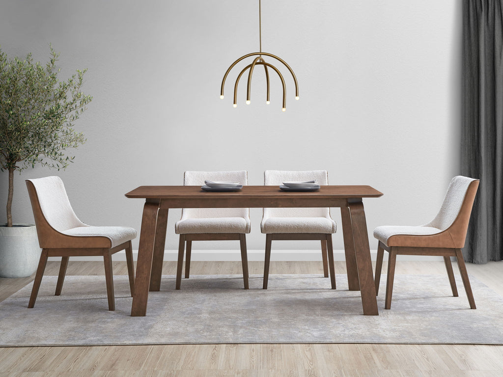 5 Piece With Side Chairs Dining Room Set - Walnut