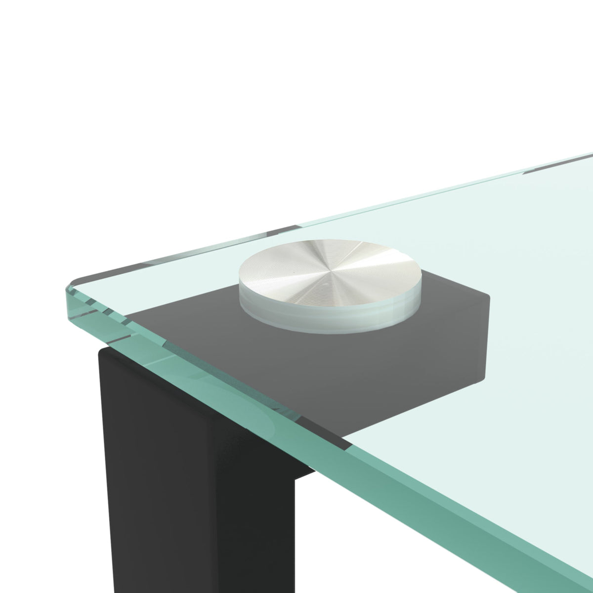Glass two layer tea table