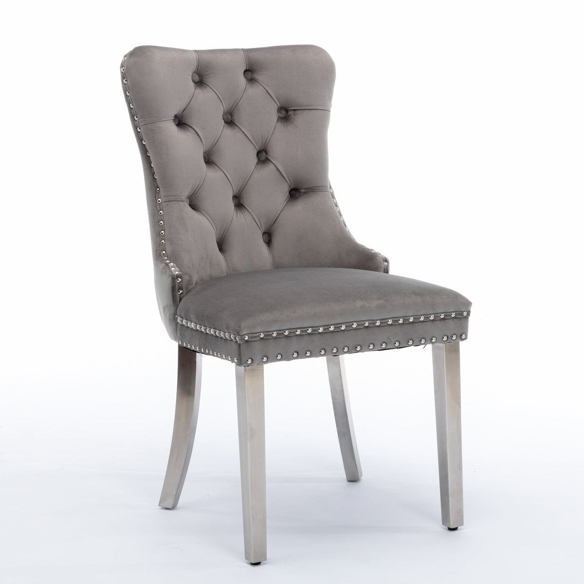 Modern Velvet Upholstered Dining Chairs - Set of 2