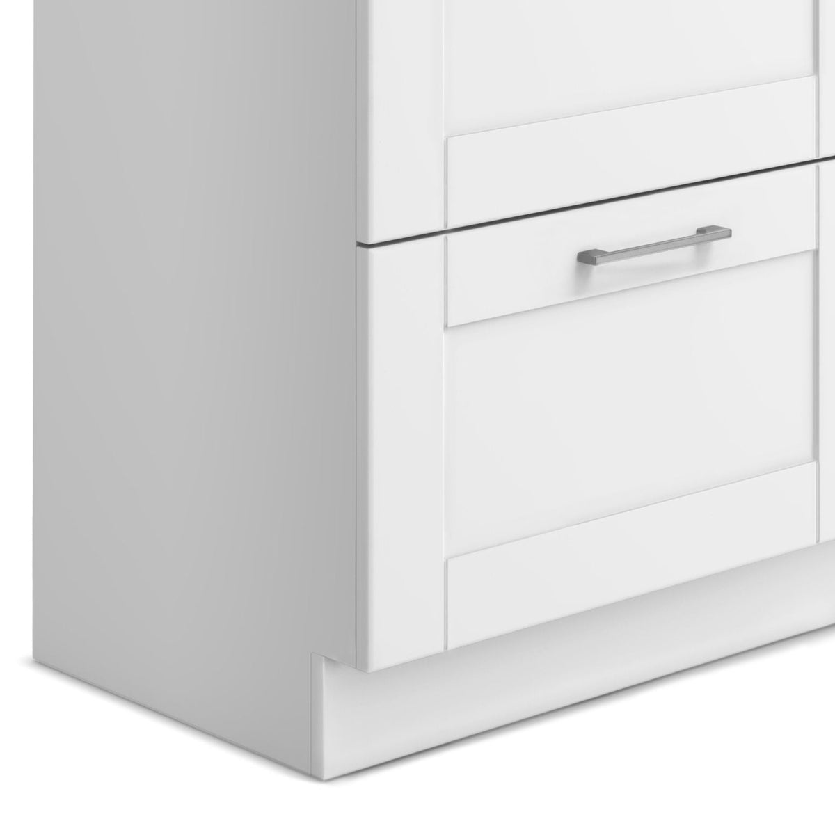 Modern Wide Laundry Cabinet With Faucet And Sink - White