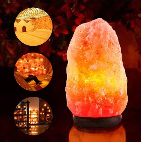 Crystal salt night bedside lamp
