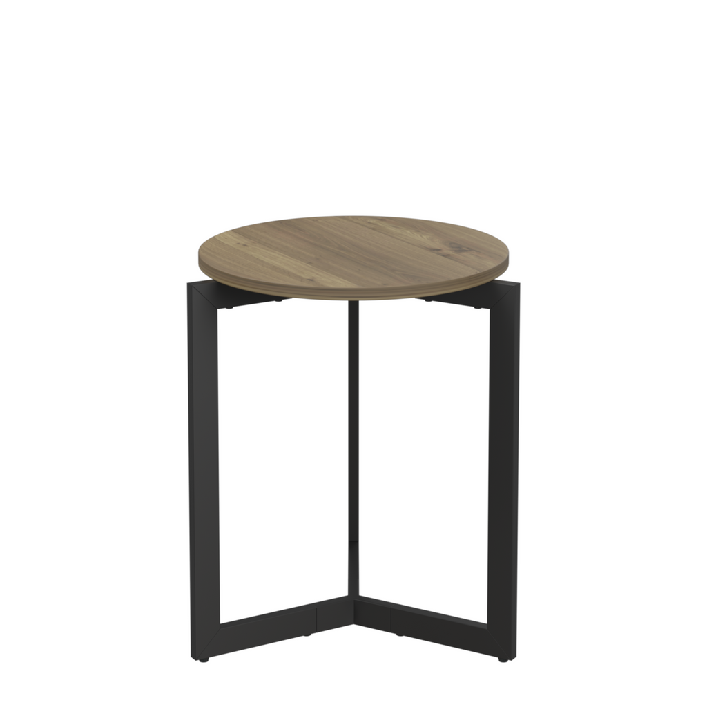 19.68''H Round Side Accent End Table with Sturdy Metal Frame