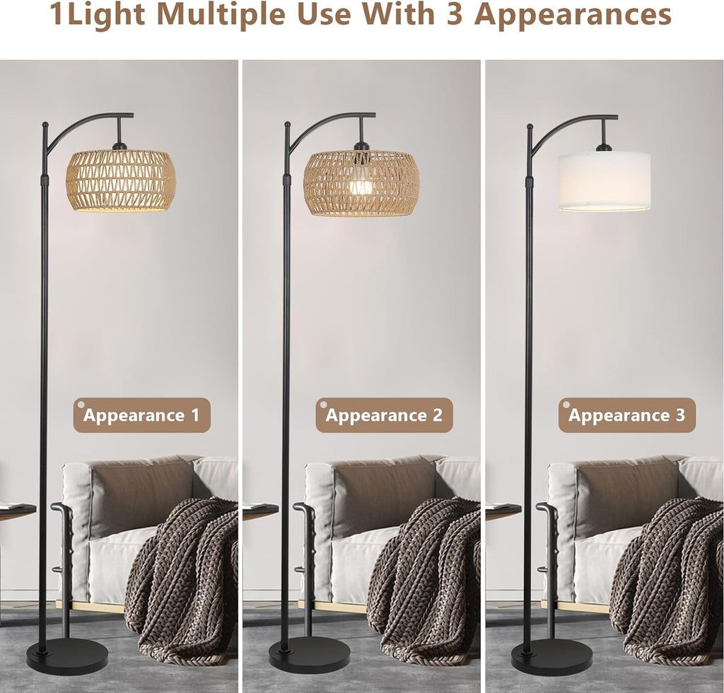 Arc Floor Lamp with Remote Control, Dimmable LED Floor Lamp