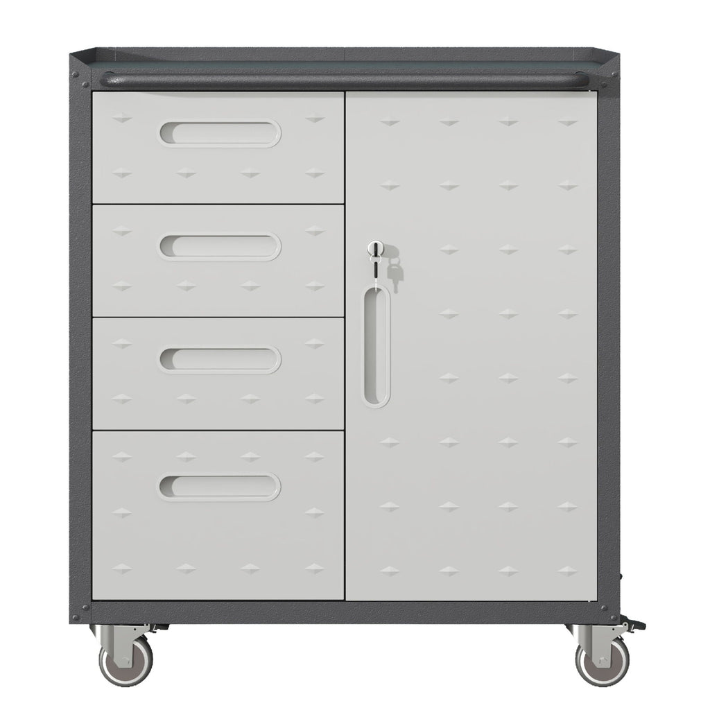 Sturdy Metal Tool Storage Cabinet With Wheels