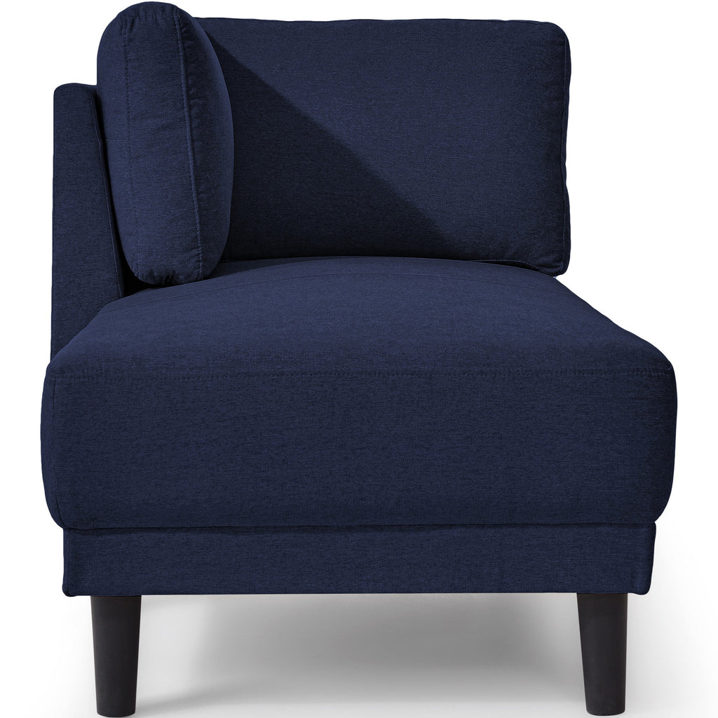 65" Mid-Century Modern Linen Fabric Corner Lounge Chair