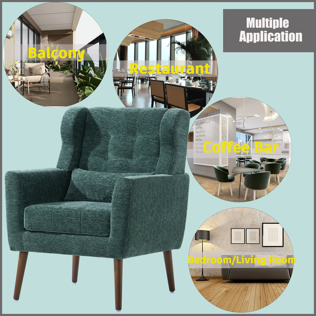 Modern Accent Chair Upholstered Foam Filled
