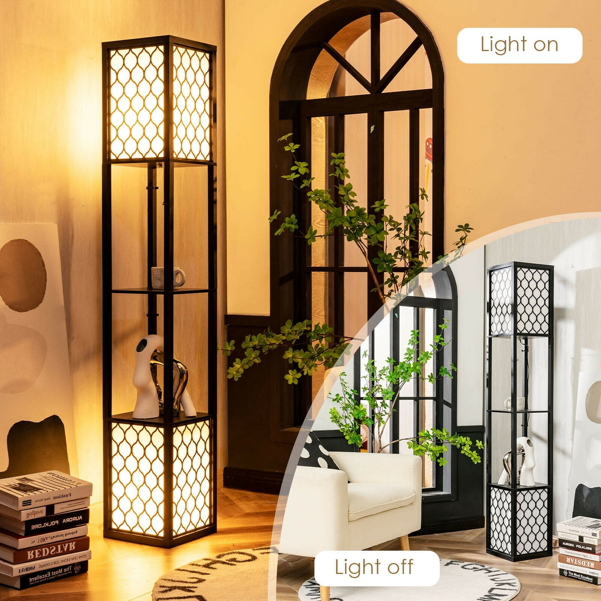 Modern Shelf Freestanding Floor Lamp